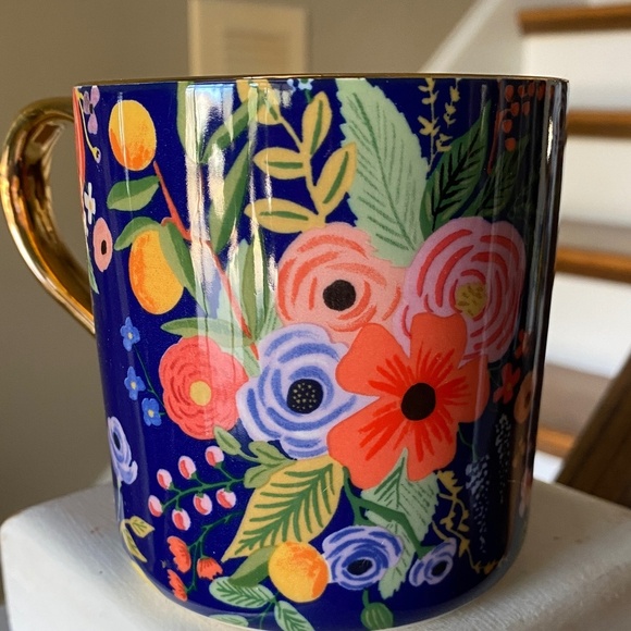 "H" Anthropologie Rifle Paper Company Monogram Garden Party Mug - Picture 2 of 3